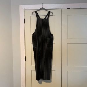 Black striped romper